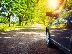 enjoying summer and car